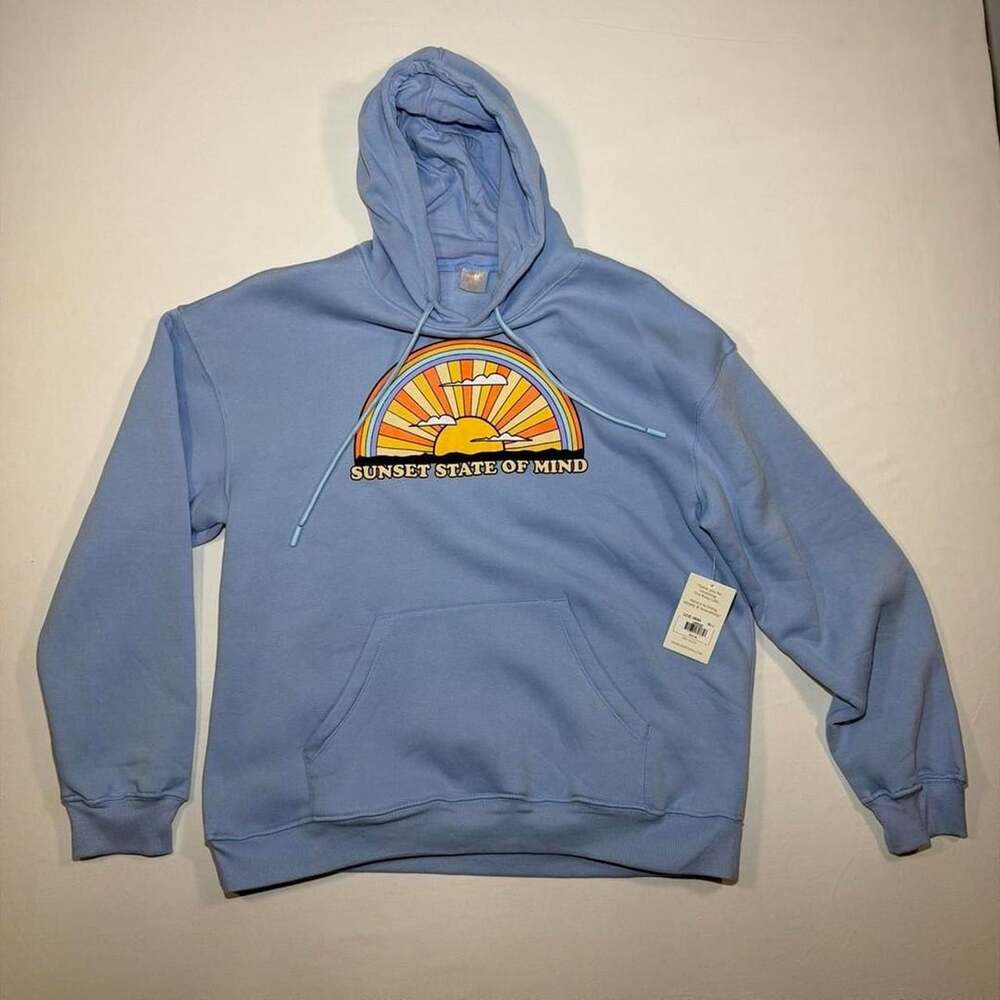 The Easy Life Sunset State of Mind Hoodie Large Blue